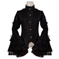 Bat Night ~ Gothic Long Flare Sleeve Lolita Blouse Halloween Shirt by Ocelot