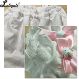 Cute Warm Fleece Lolita Bloomers Ruffled Autumn Winter Plush Shorts Under Pants with Pockets for Women