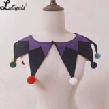 Colorful Clown Collar Halloween Detachable Collar Circus Cosplay Accessories