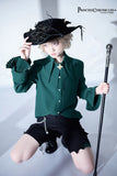 Ouji Lolita Long Sleeve Shirt Gothic Pointed Collar Blouse by Princess Chronicles