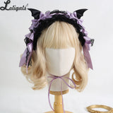 Gothic Lolita Headband Devil Wings Halloween Hair Accessories Cosplay Headpiece