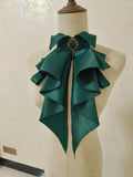 Sweet Detachable Lolita Collar Jabot Necktie Elegant Cascading Ruffle Cosplay Bow Tie Neck Accessories