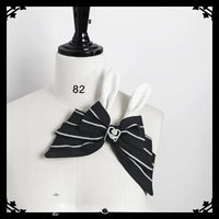 Ouji Lolita Outfit High Low Waist Cincher / Long Sleeve White Shirt / Striped Shorts / Bow Train ~ Rabbit Theater Corset Costume