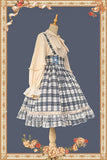 Sweet Checkered Lolita High Waist Skirt / Sailor Collar Cape for Women ~ The Summer Dawn by Infanta
