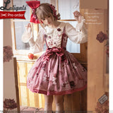 Pre-order Sweet Lolita Dress Printed Casual Party Dress w. Detachable Sleeves ~ Hare Mallow
