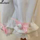 Cute Warm Fleece Lolita Bloomers Ruffled Autumn Winter Plush Shorts Under Pants with Pockets for Women