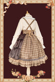 Sweet Checkered Lolita High Waist Skirt / Sailor Collar Cape for Women ~ The Summer Dawn by Infanta