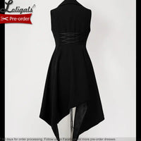 Ouji Lolita Outfit Retro Lolita Medieval Little Prince Irregular Long Vest / Shorts by Princess Chronicles ~ The Shadow