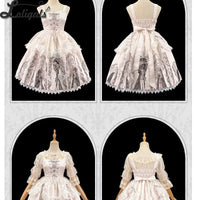 Gothic Retro Lolita JSK Dress Printed Halloween Witch Costume - Eternal Night