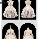 Gothic Retro Lolita JSK Dress Printed Halloween Witch Costume - Eternal Night