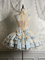 Pre-order Vintage Chinese Style Lolita JSK Dress Jacquard Layered Party Dress by Alice Girl ~ Mountain & Sea View