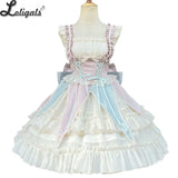 Sweet Lolita Dress Ruffled Sleeveless Circus Costume for Women ~ Star & Moon's Journey