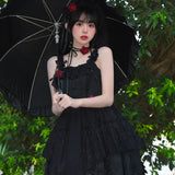 The Queen of Night ~ Sweet Lolita JSK Dress Asymmetrical Party Dress