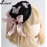 Sweet Lolita Top Hat Bow Doll Hair Clips Butterfly Rosette Punkish Hair Accessories