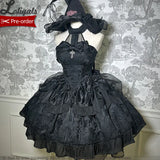 Dolls' Secret ~ Gothic Halter Neck Dress High Low Party Dress by Alice Girl ~ Pre-order