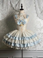 Pre-order Vintage Chinese Style Lolita JSK Dress Jacquard Layered Party Dress by Alice Girl ~ Mountain & Sea View