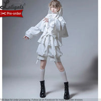 Pre-order Ouji Lolita Hooded Jacket / Short Pants / Trousers by Princess Chronicles ~ Rabbit in Moonlight