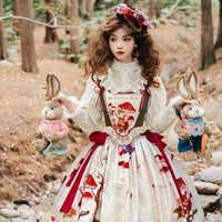Travelling Cat ~ Vintage Lolita Corset Top / Skirt / Long Sleeve Blouse
