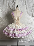 Pre-order Vintage Chinese Style Lolita JSK Dress Jacquard Layered Party Dress by Alice Girl ~ Mountain & Sea View
