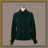 Classic Retro Lolita Shirt Elegant British Medieval Long Sleeve Men's and Women's Long Sleeve Top