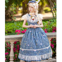 Flowers & Grass ~ Sweet Printed Lolita JSK Dress by Infanta