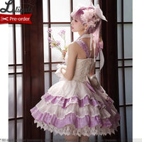 Pre-order Vintage Chinese Style Lolita JSK Dress Jacquard Layered Party Dress by Alice Girl ~ Mountain & Sea View