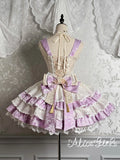Pre-order Vintage Chinese Style Lolita JSK Dress Jacquard Layered Party Dress by Alice Girl ~ Mountain & Sea View