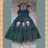 Grape Manor ~ Sweet Lolita JSK Dress Country Style Cotton Dress by Infanta