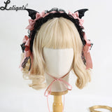 Gothic Lolita Headband Devil Wings Halloween Hair Accessories Cosplay Headpiece