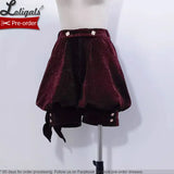 Vintage Red Ouji Lolita Gothic Hooded Rabbit Ear Cape / Short Pants / Vest by Princess Chronicles ~ Rabbit Run