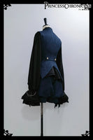 Ouji Lolita Outfit Vintage Royal Blue Hooded Cloak Cape / Bloomer Shorts / Vest by Princess Chronicles ~ Rabbit Run