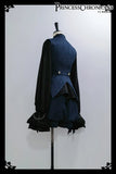 Ouji Lolita Outfit Vintage Royal Blue Hooded Cloak Cape / Bloomer Shorts / Vest by Princess Chronicles ~ Rabbit Run