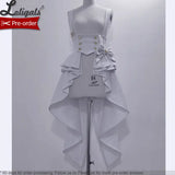 Ouji Outfit Cool Lolita Waist Cincher w. High Low Skirt by Princess Chronicles ~ Rabbit Theater Corset Costume