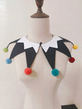 Colorful Clown Collar Halloween Detachable Collar Circus Cosplay Accessories
