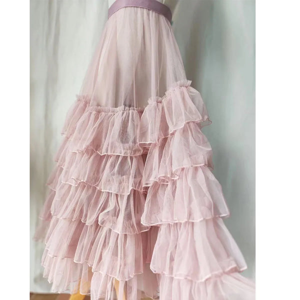 Fluffy Lolita Underskirt Layered Long Tutu Skirt