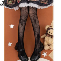 Gothic Mesh Pantyhose Spider & Butterfly Pattern Sheer Summer Lolita Tights for Women