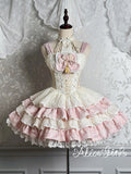 Pre-order Vintage Chinese Style Lolita JSK Dress Jacquard Layered Party Dress by Alice Girl ~ Mountain & Sea View
