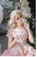 Sweet Lolita JSK Dress Ruffle Tiered Ballet Costume Mini Party Dress ~ Floating Light