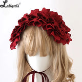 Lolita Headgear Doll Style Ruffled Bow Headband KC Gothic Hair Accessories