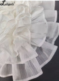Sweet Lolita Jabot Necktie Victorian Ruffled Neck Accessories Detachable Chiffon Collar