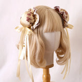 Multi-color Lolita Hair Clips Chinese Style Cheongsam Bun Head Ruffled Balls Headpiece