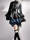 Ouji Lolita Outfit Vintage Royal Blue Hooded Cloak Cape / Bloomer Shorts / Vest by Princess Chronicles ~ Rabbit Run