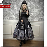 Pre-order Gothic Lolita JSK Dress Vintage Church Printed Sleeveless Midi Party Dress by Alice Girl