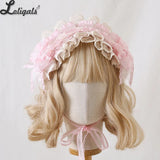 Multi-color Lolita Bow Lace KC Gorgeous Headband Ruffled Hairband Illusion Rose