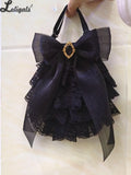 Victorian Lace Jabot Gothic Ruffled Bow Tie Detachable Collar