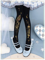 Alice's Afternoon Tea ~ Sweet Lolita Patterned Tights by Yidhra