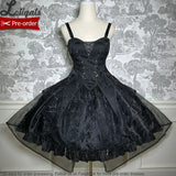 Gothic Lace up Corset Top & Jacqaurd Skirt Set by Alice Girl ~ Dolls' Secret