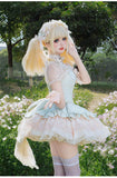 Sweet Lolita JSK Dress Ruffle Tiered Ballet Costume Mini Party Dress ~ Floating Light