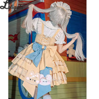 Sweet Lolita Dress Tiered Casual JSK Dresses by Ocelot ~ Bear Loves Cheese