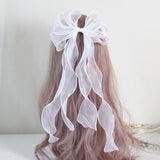 Miss Fulla Sweet Lolita Big Bow Hairpin Lolita Light Blue White Wedding Veil